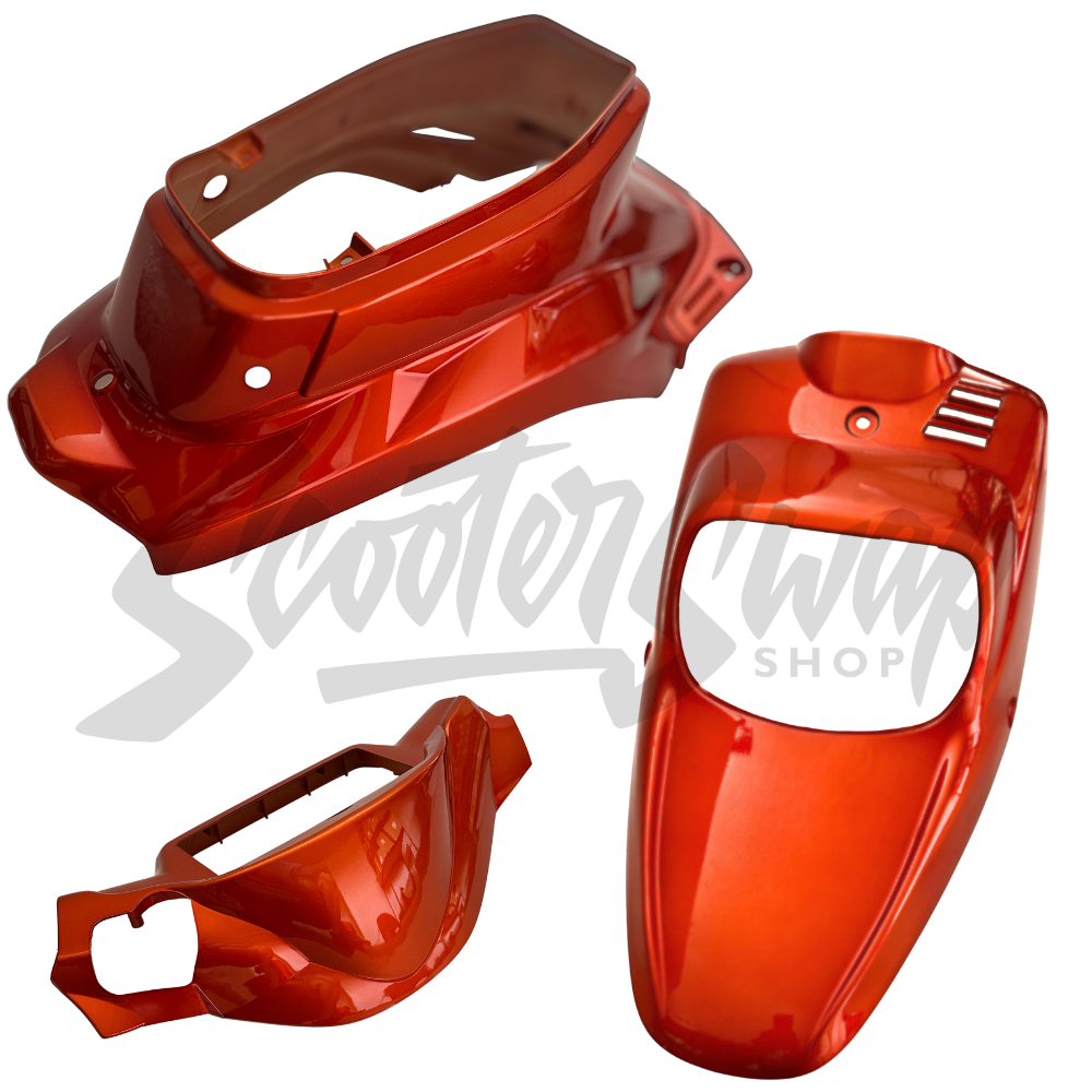 Red motorcycle accessories kit, scooter - cheap spare parts